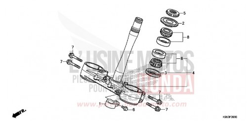 TIGE DE DIRECTION CRF250RJ de 2018